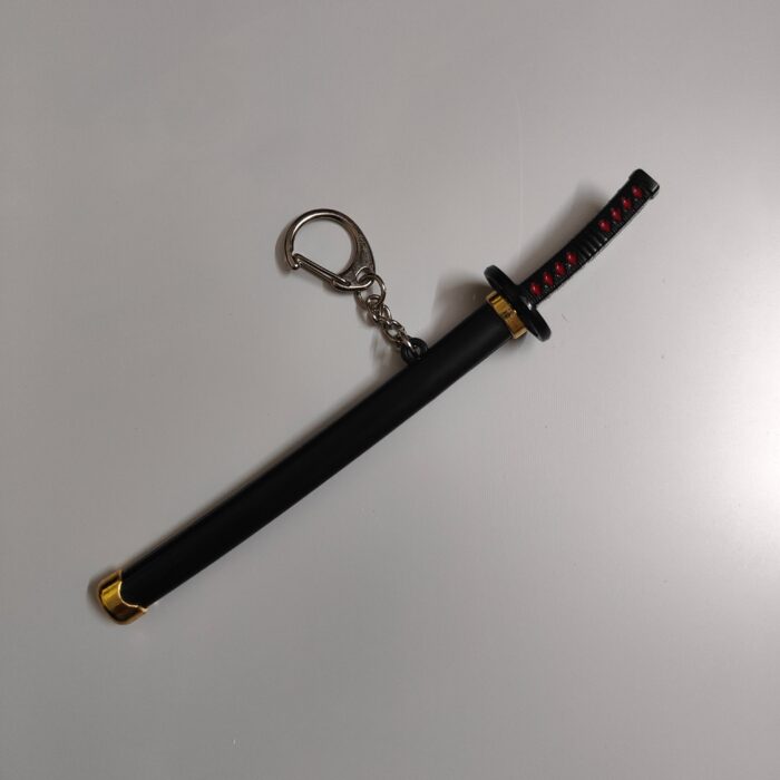 Demon Slayer Mini Katana Sword Keychain – Tanjiro Kamado's Nichirin Blade with Classic Hand Guard