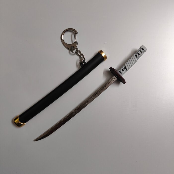 Demon Slayer Mini Katana Sword Keychain – Giyu Tomioka's Nichirin Blade - Image 3