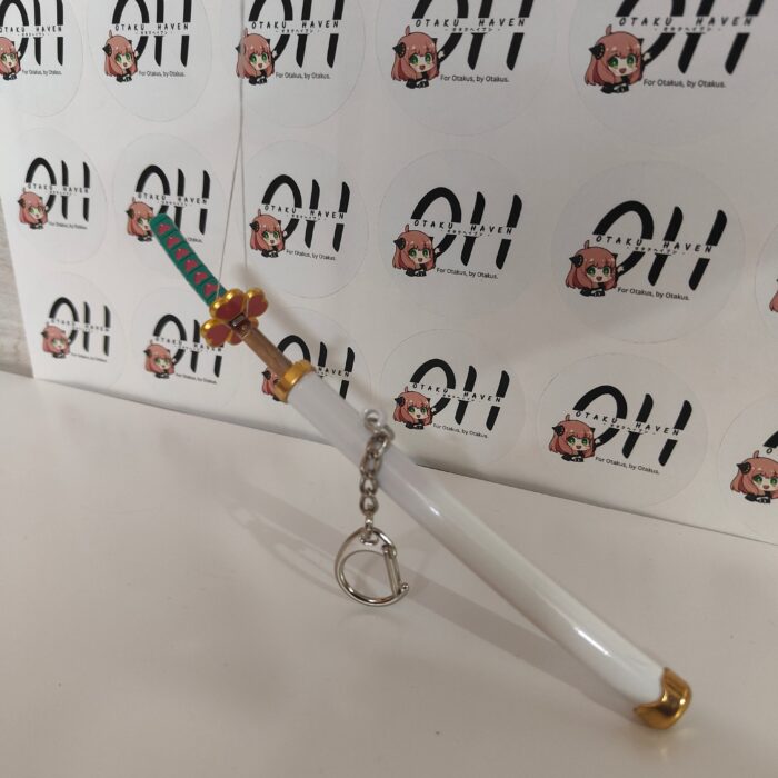 Demon Slayer Mini Katana Sword Keychain – Mitsuri Kanroji's Nichirin Blade - Image 2