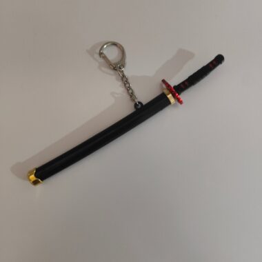 Demon Slayer Mini Katana Sword Keychain – Tanjiro Kamado's Nichirin Blade with Rengoku's Hand Guard