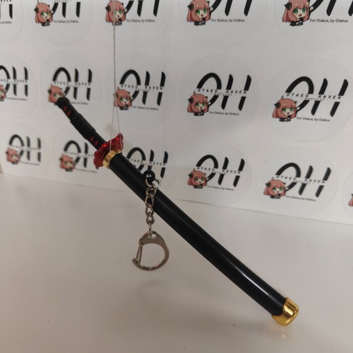 Demon Slayer Mini Katana Sword Keychain – Tanjiro Kamado's Nichirin Blade with Rengoku's Hand Guard - Image 4