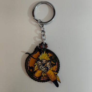 Goku Super Saiyan 3 Spinning Metal Keychain – Dragon Ball Z Merchandise
