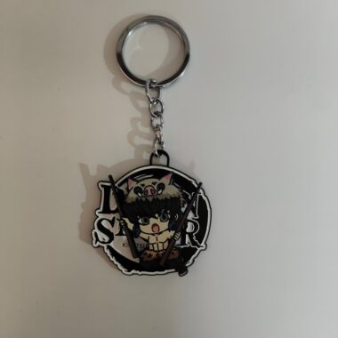 Inosuke Hashibira Spinning Metal Keychain – Demon Slayer Merchandise