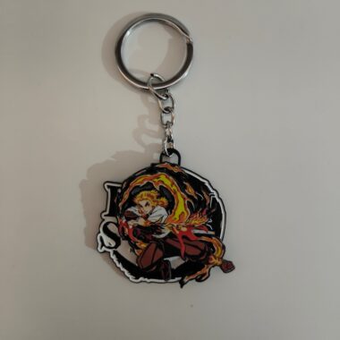 Kyojuro Rengoku Spinning Metal Keychain – Demon Slayer Merchandise