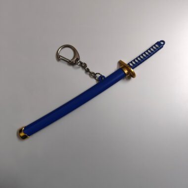 One Piece Mini Katana Sword Keychain – Roronoa Zoro's Iconic Blade (Blue)