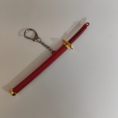 One Piece Mini Katana Sword Keychain – Roronoa Zoro's Iconic Blade (Red)