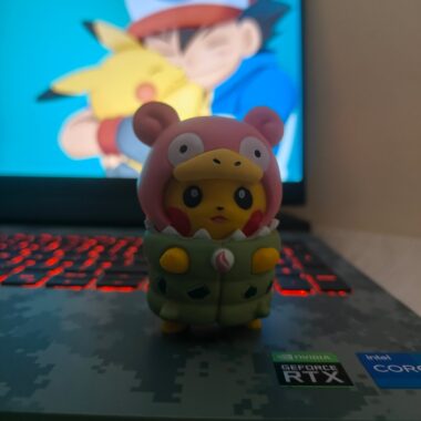 Pikachu in Mega Slowbro Cosplay – Spiral Shell Sentinel Figure - Pokemon