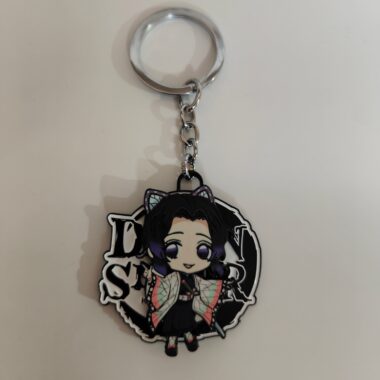 Shinobu Kocho Spinning Metal Keychain – Demon Slayer Merchandise
