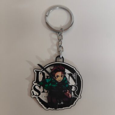 Tanjiro Kamado Spinning Metal Keychain – Iconic Attack Stance – Demon Slayer Merchandise